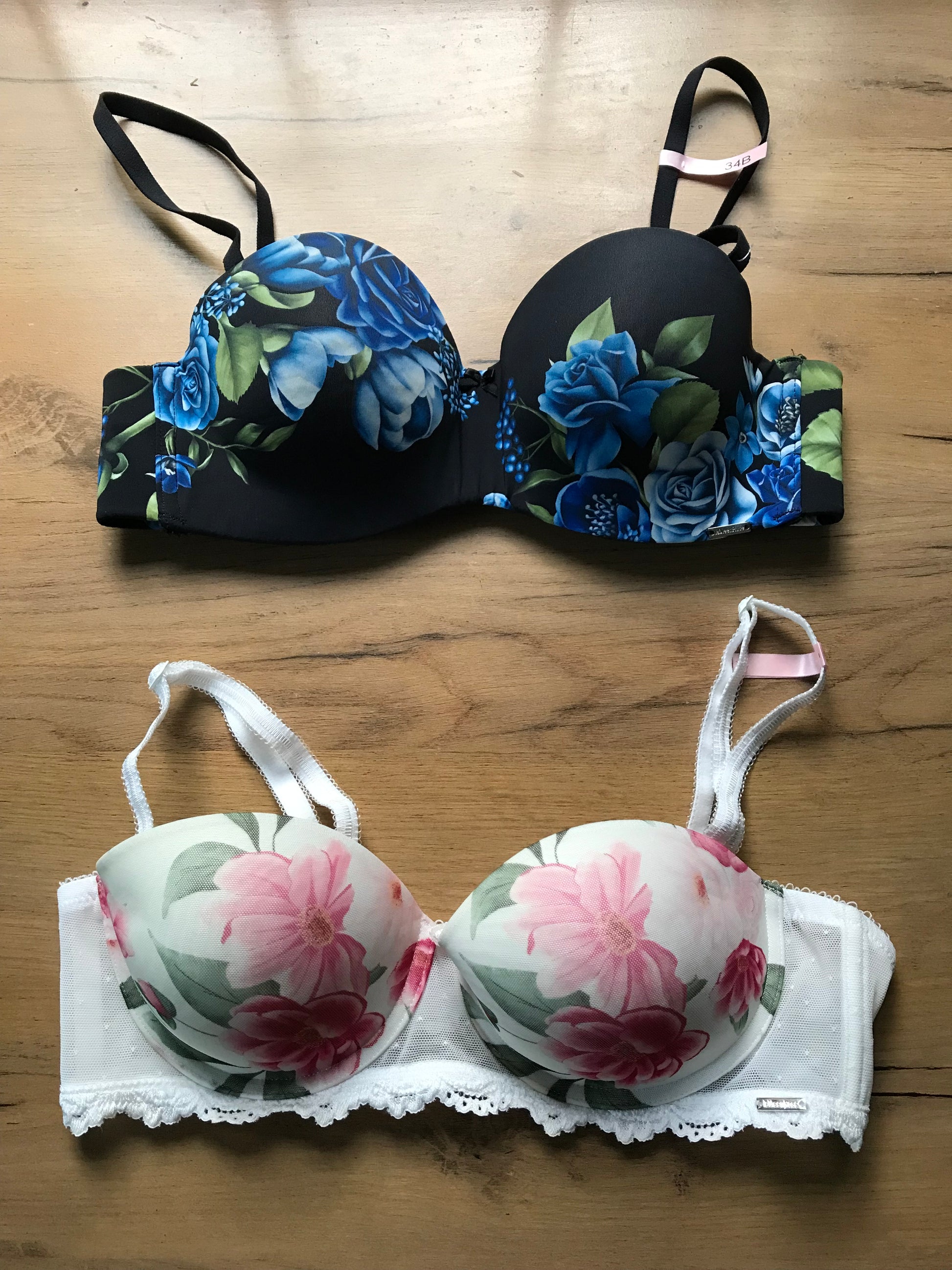 New 34B floral padded bras
