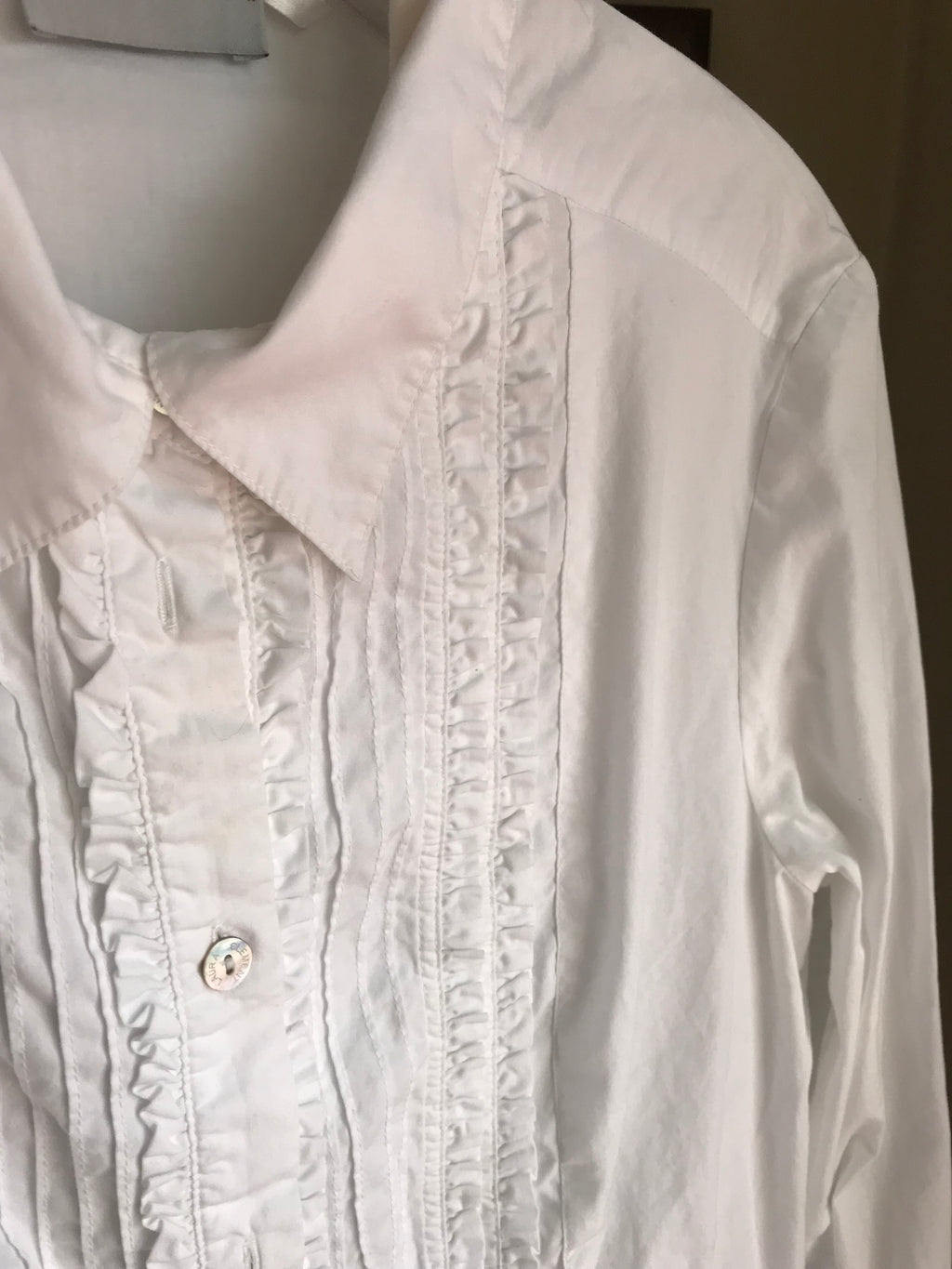 quintessential white organic long sleeve shirt