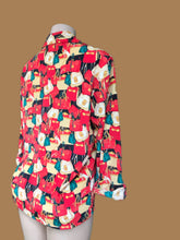 Load image into Gallery viewer, vintage red handbag print shirt... M
