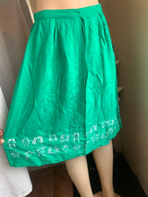 Load image into Gallery viewer, Teal Jamaican made printed A-line skirt s
