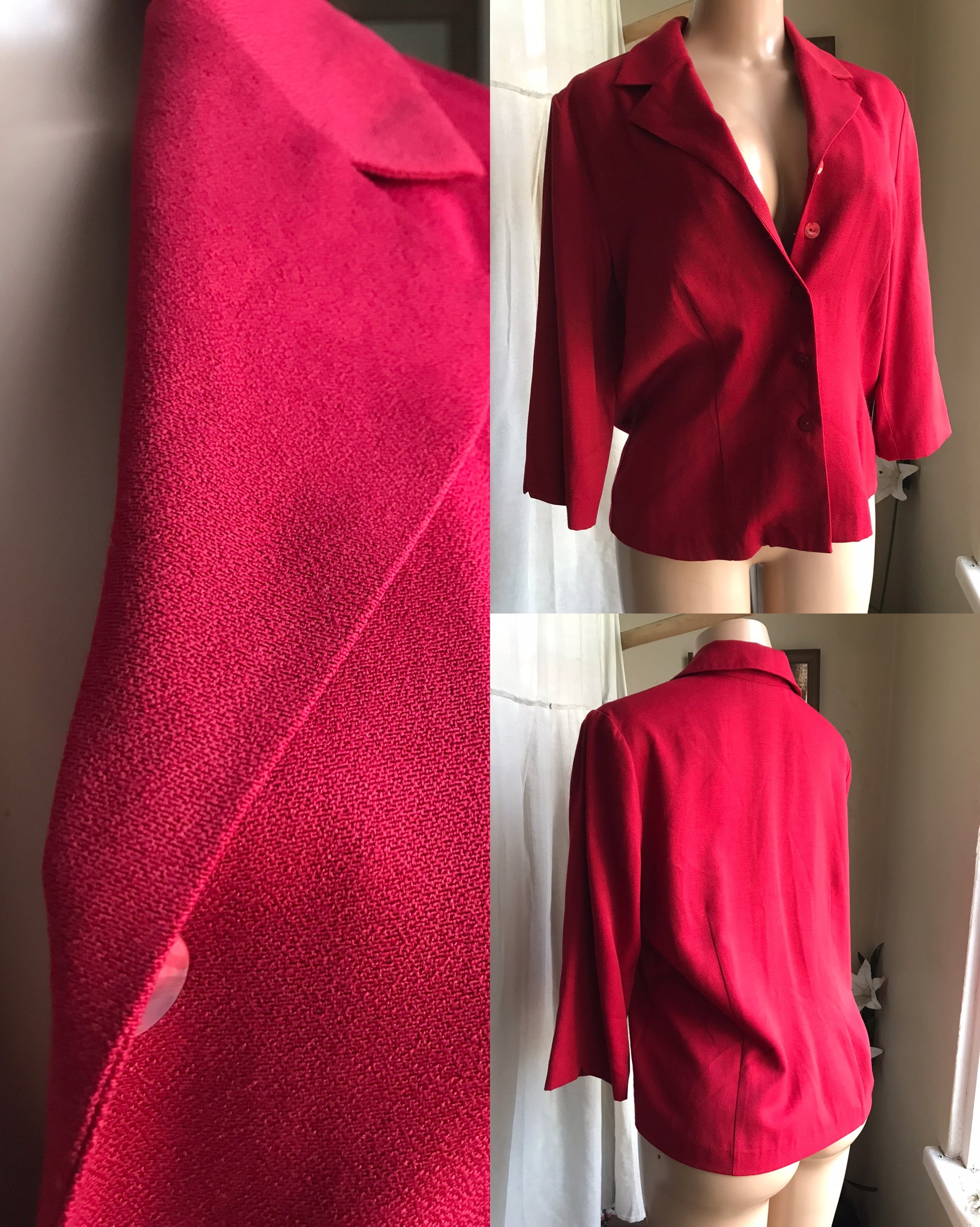 vintage red light blazer professional >>> L