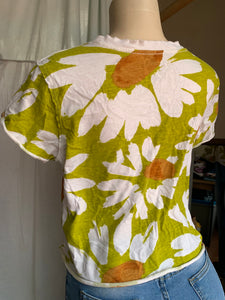 Anthropologie Floral distressed tee … s/m