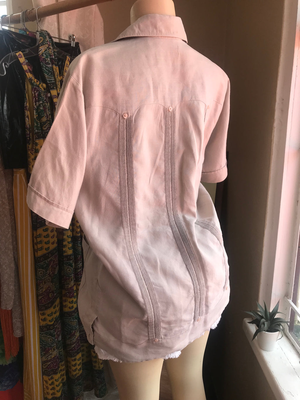 Men's Sand Linen bush jacket shirt . M