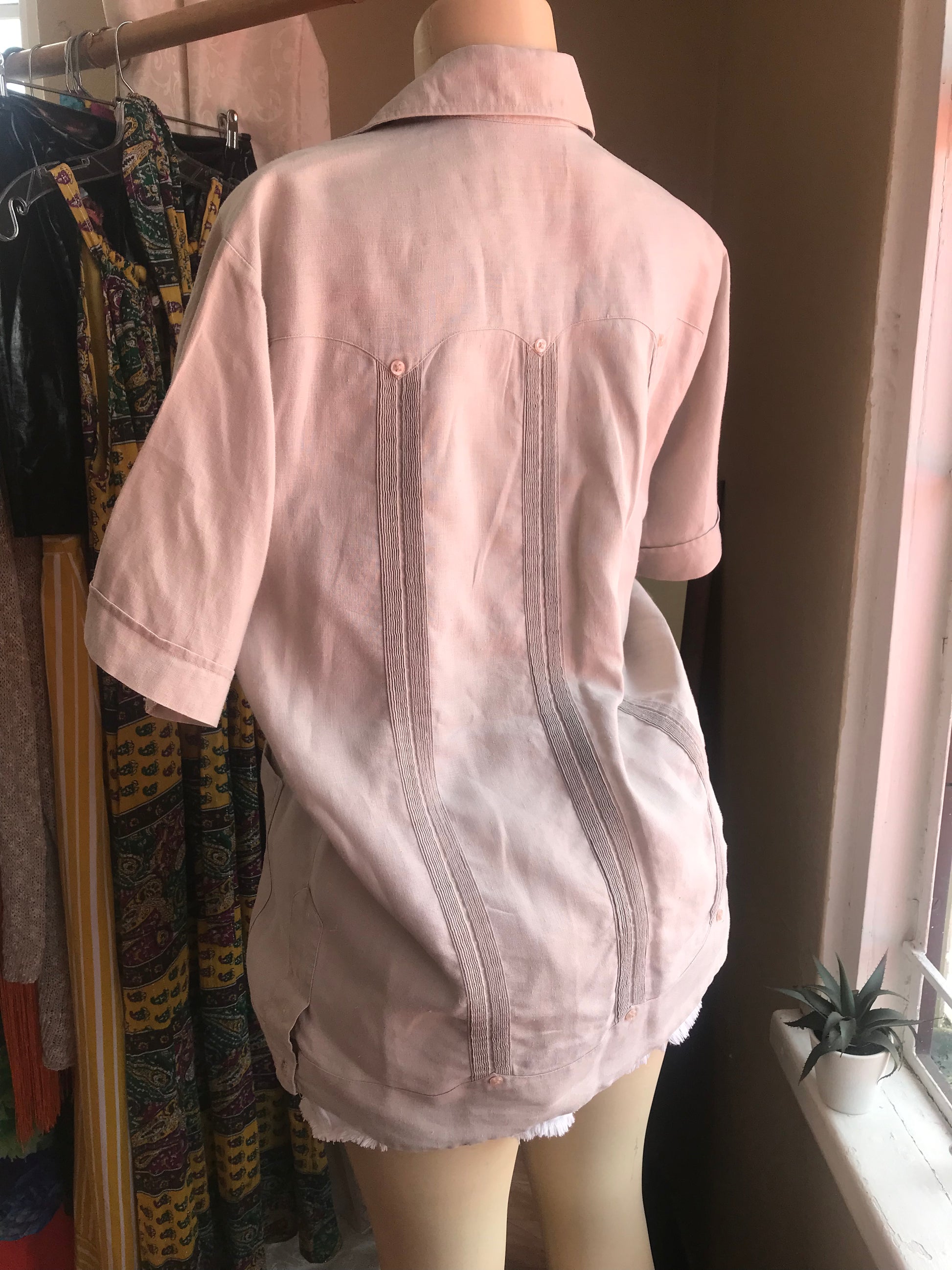 Men's Sand Linen bush jacket shirt . M