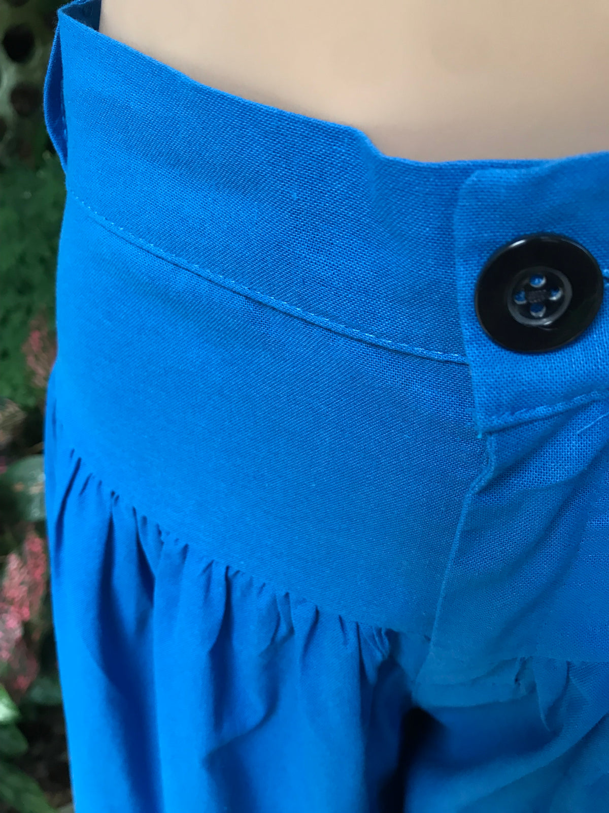 Vintage coral blue organic flood leg pants L