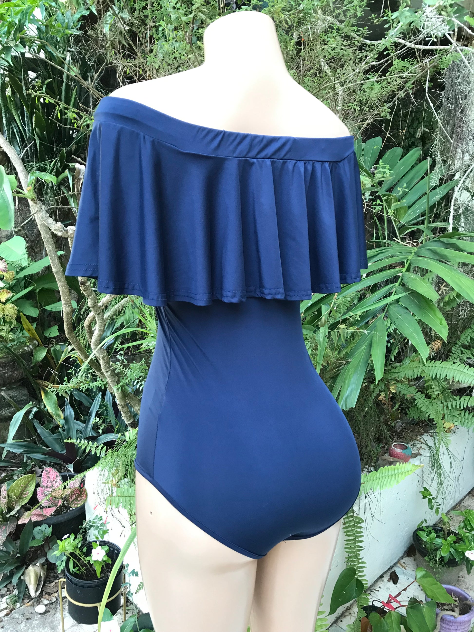 Navy off the shoulder bodysuit ... m