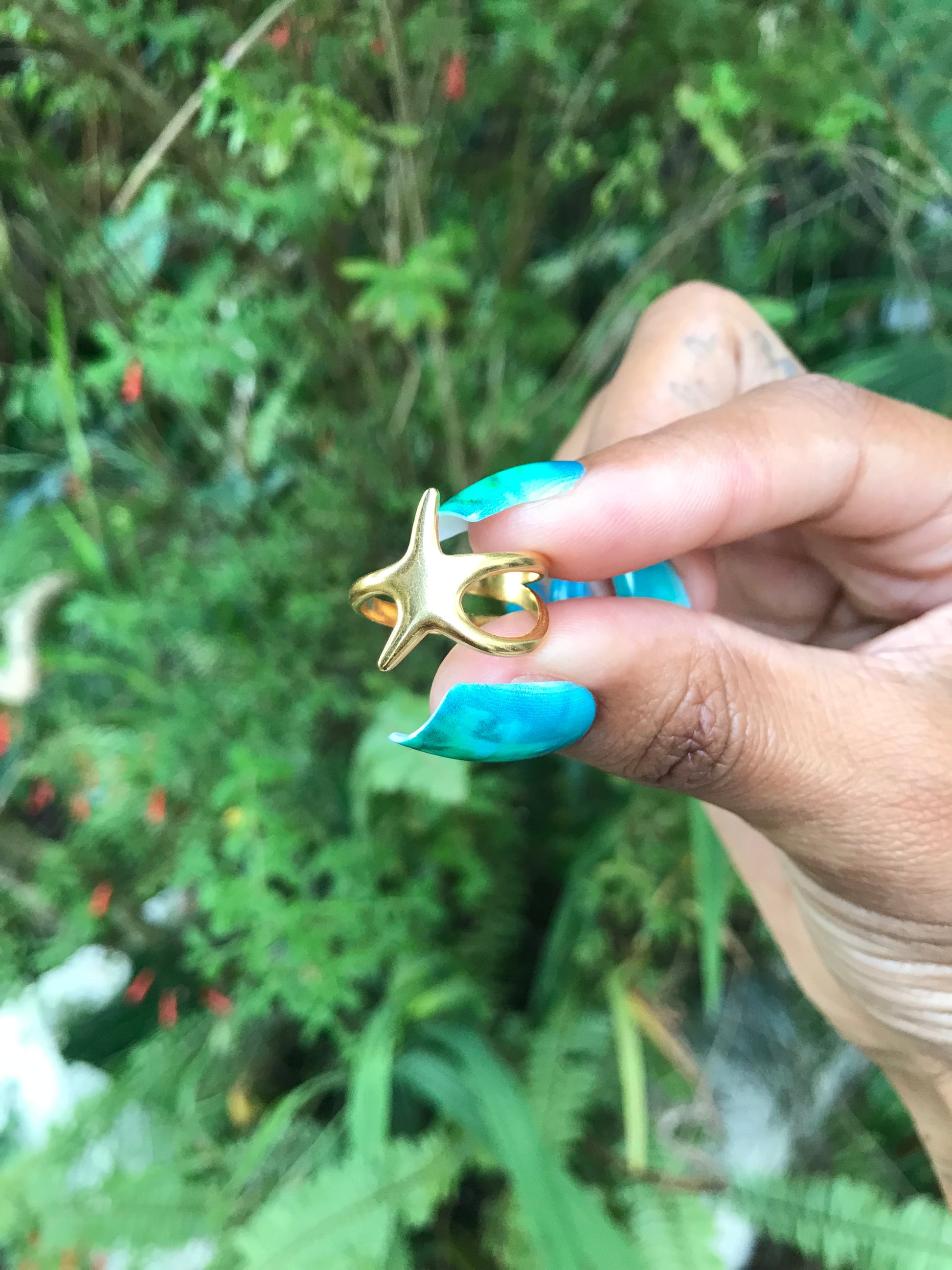 New Beach Themed Rings Stainless Steel *** Gold