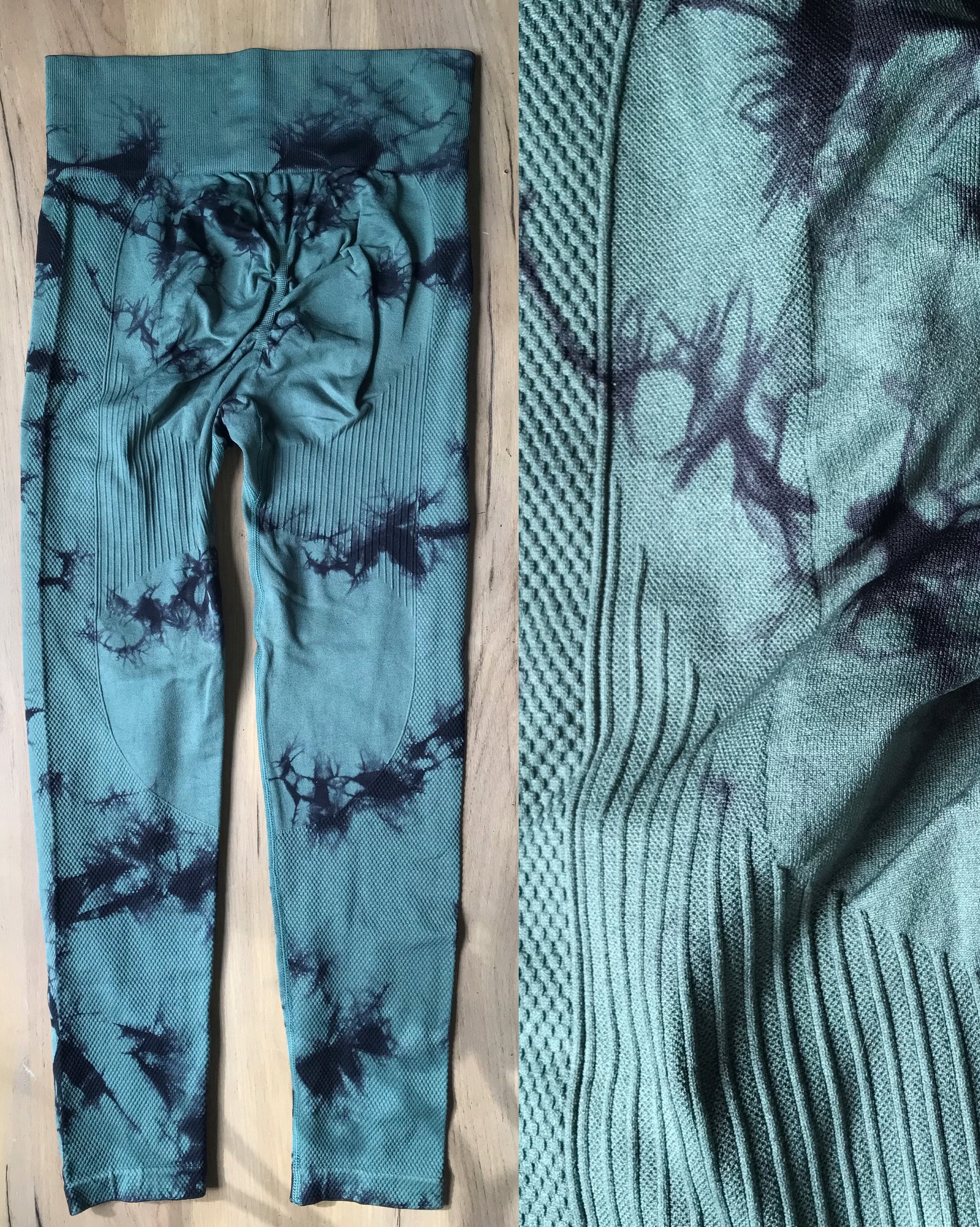 Green marble exercise legging ::: L