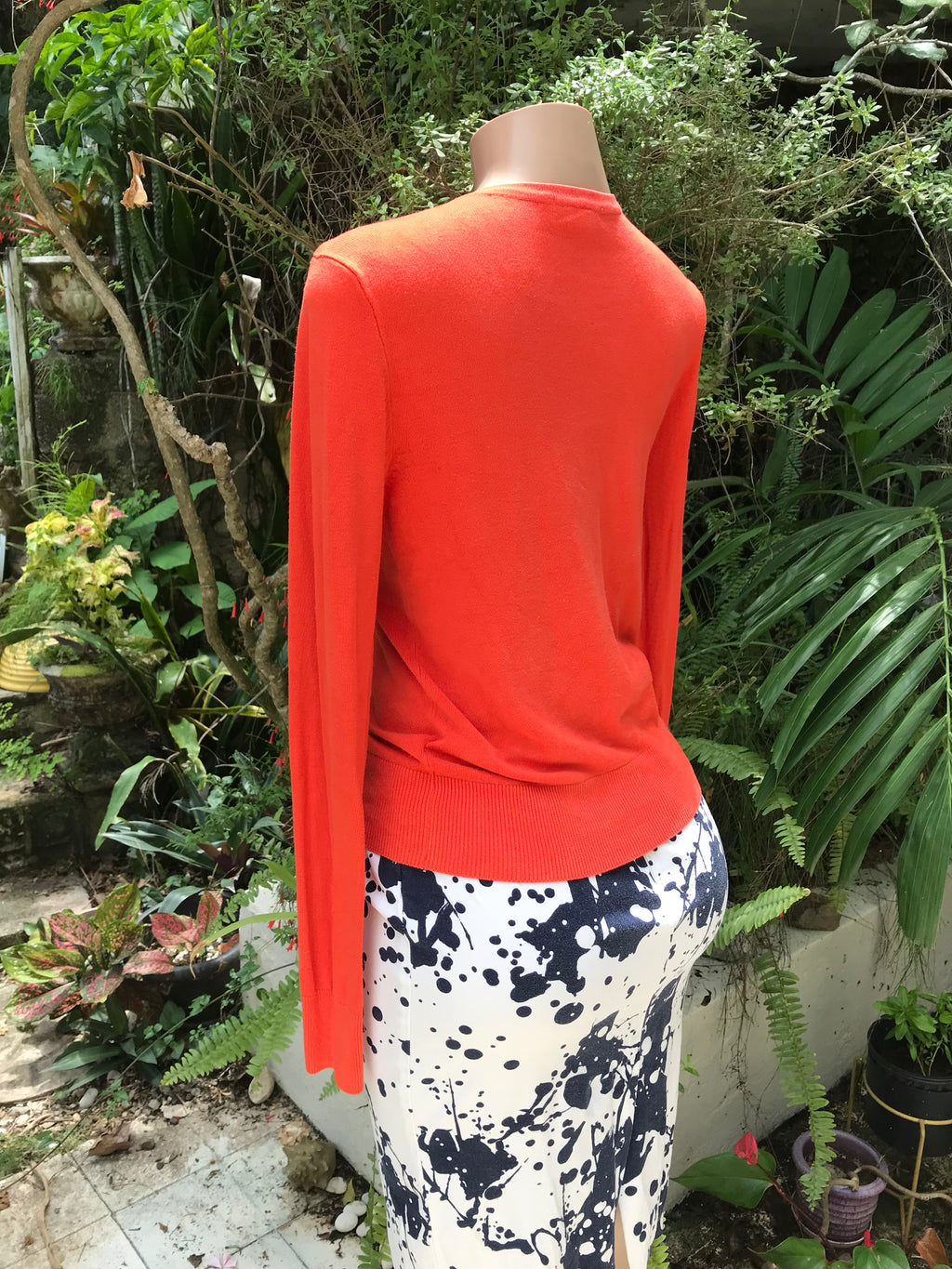 orange colour pop professional cardigan  ... s