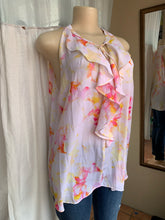 Load image into Gallery viewer, Ruffle details with tie  neckline tie dye top … /XLlll
