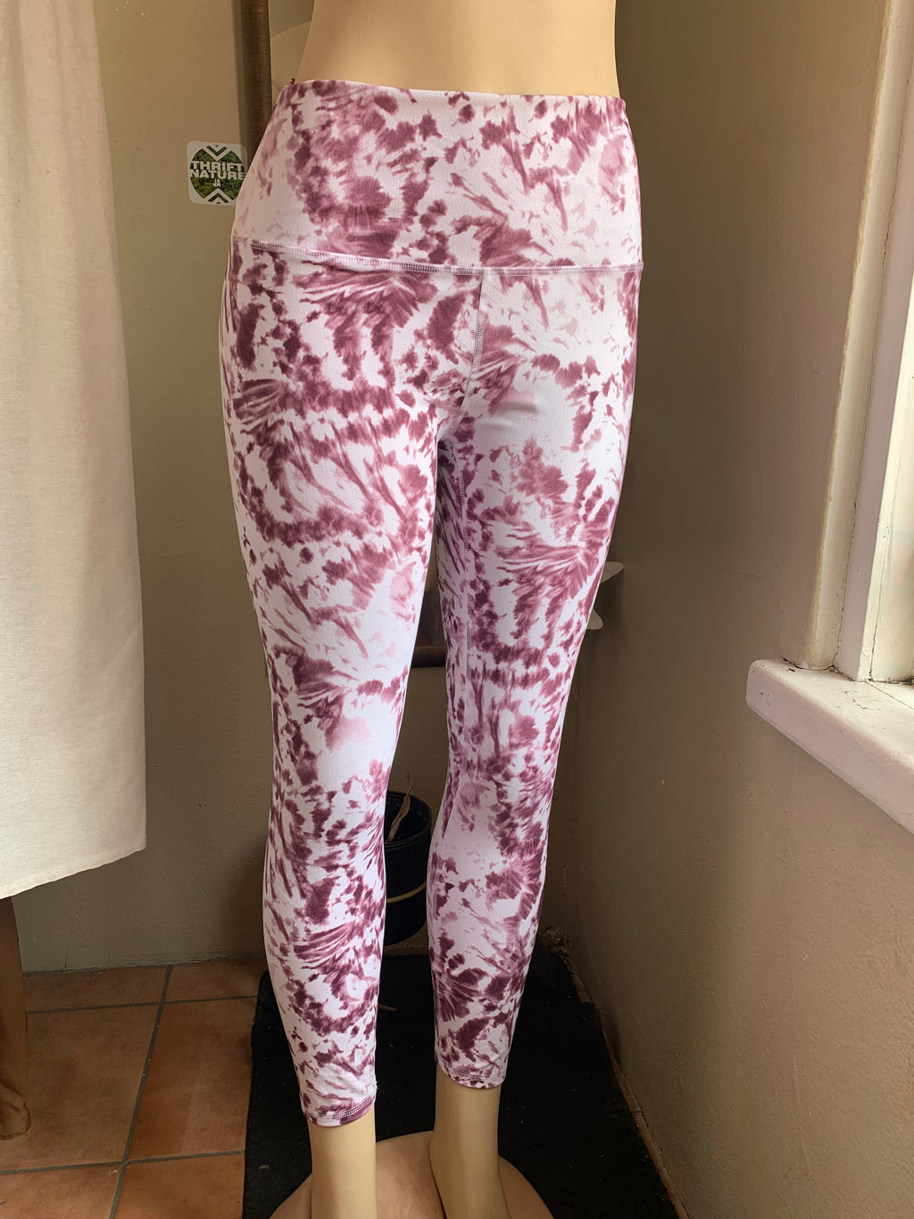 purple print exercise legging ::: L
