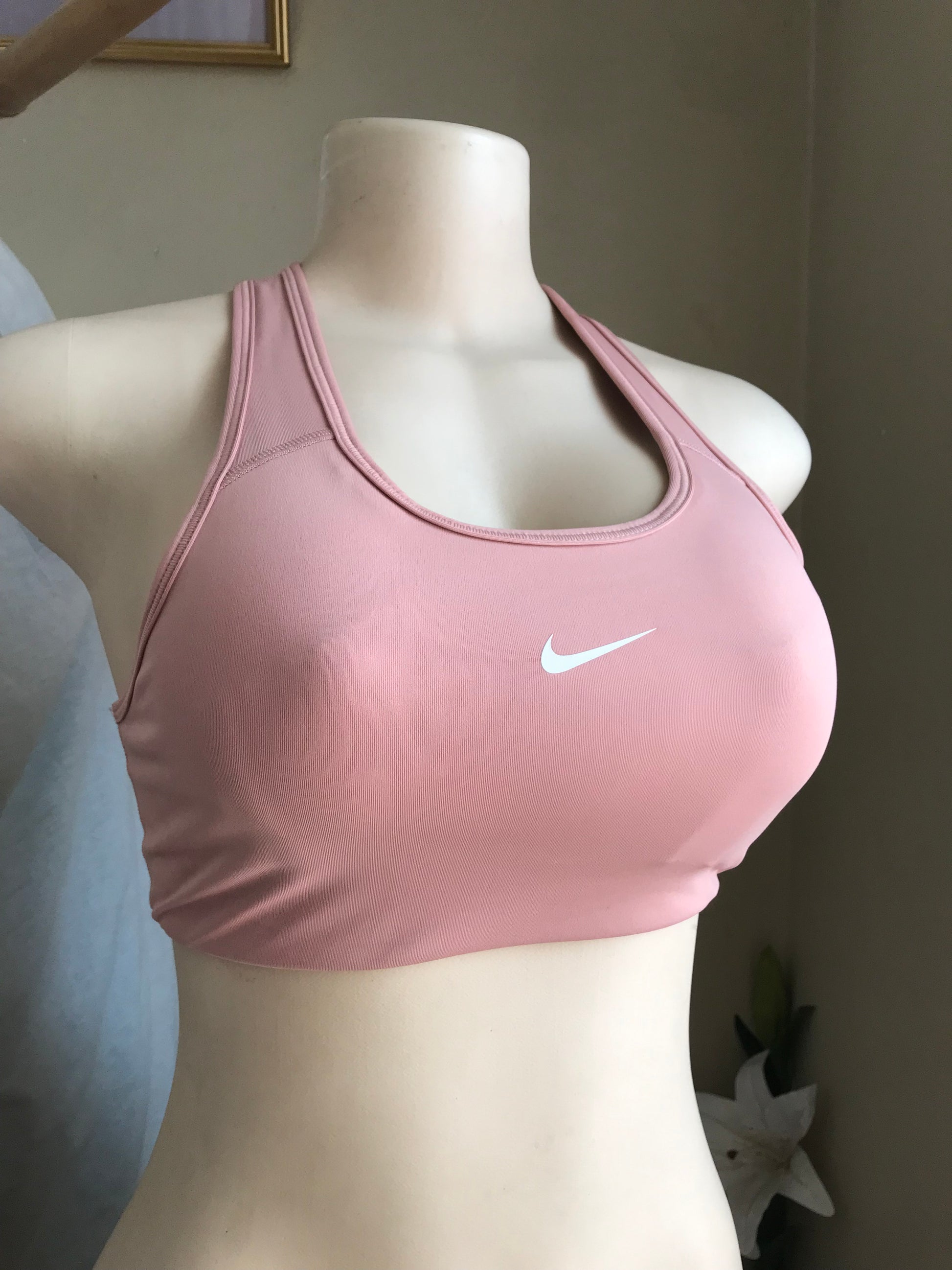 nike pink exercise crop top... s