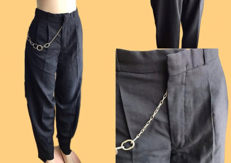 Vintage black trouser pant w28/s