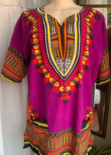 Load image into Gallery viewer, Purple cotton African Dashiki ,,, one size
