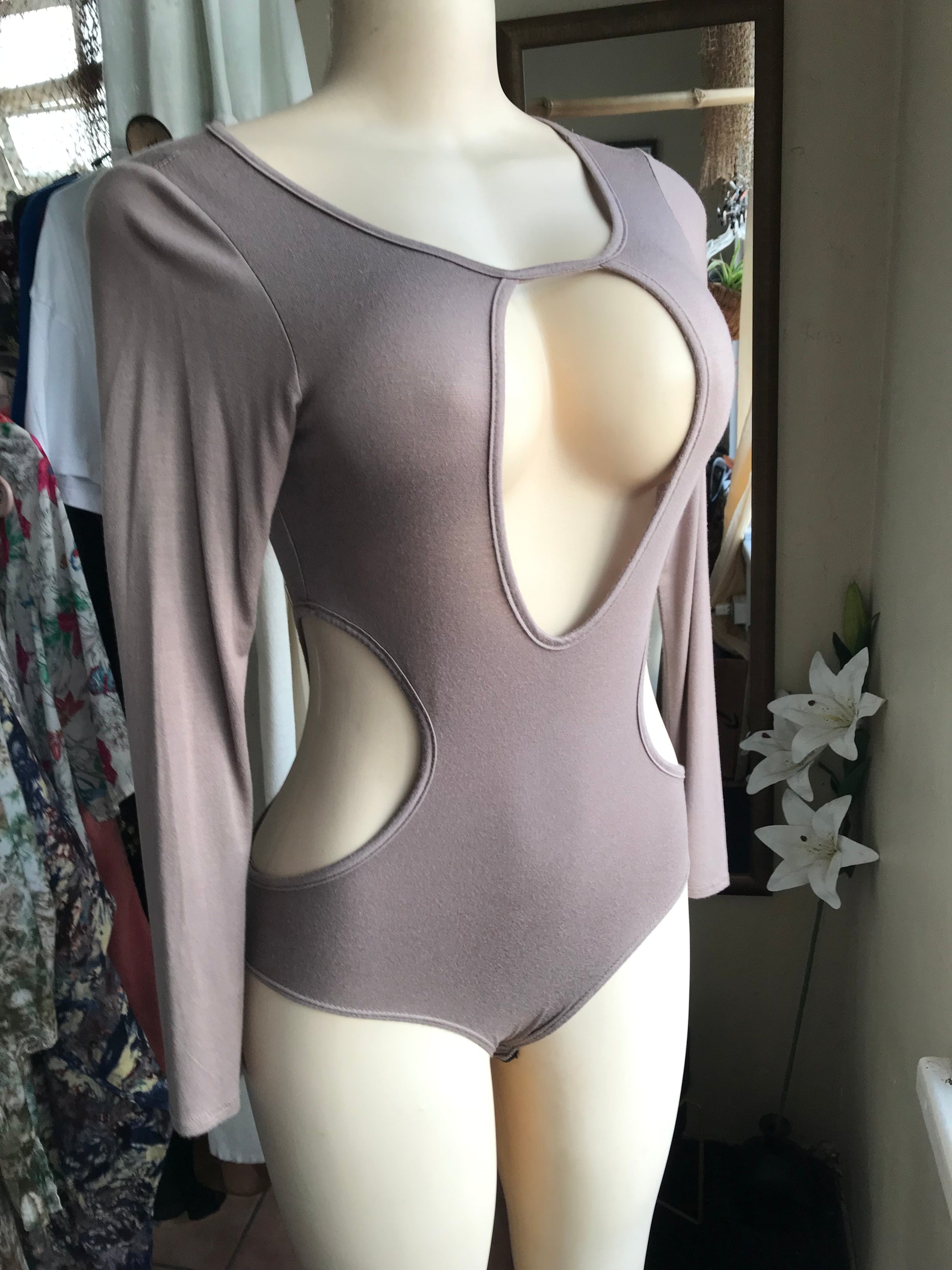 Nude Bodysuit cutout … s