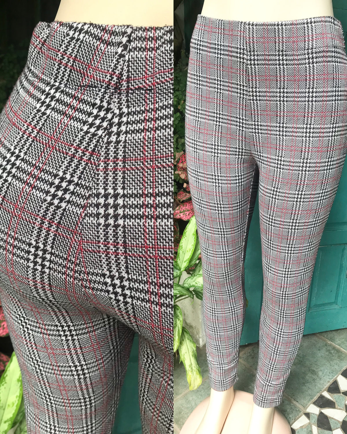 stretchy houndstooth professional pants ::: m