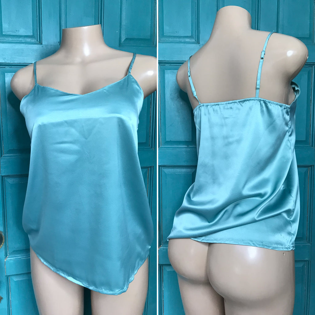 New teal slip blouse work / play...  M
