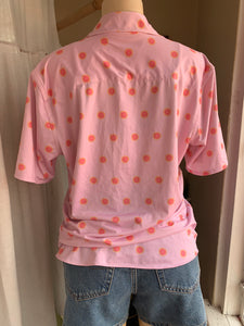 Pink grapefruit print Mens shirt … mens S