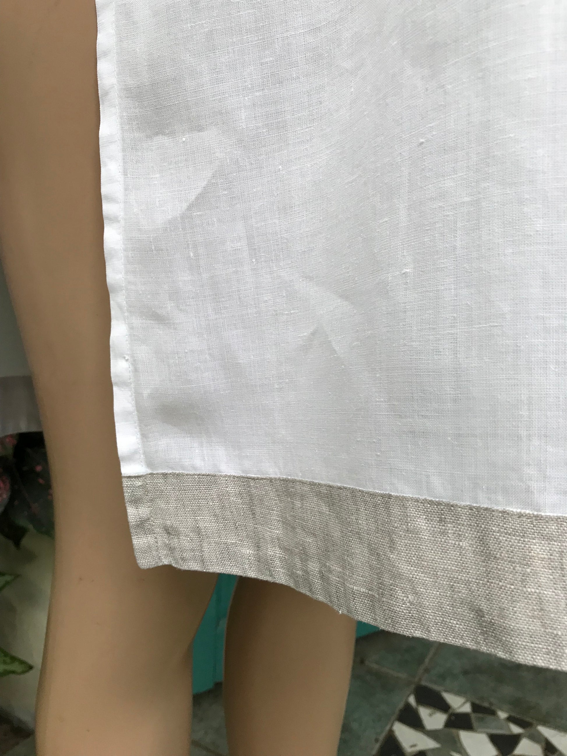 White organic apron dress L /XL
