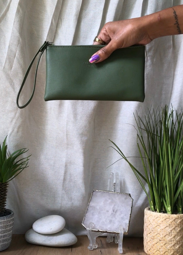 forever young earth green mini bag / clutch ***