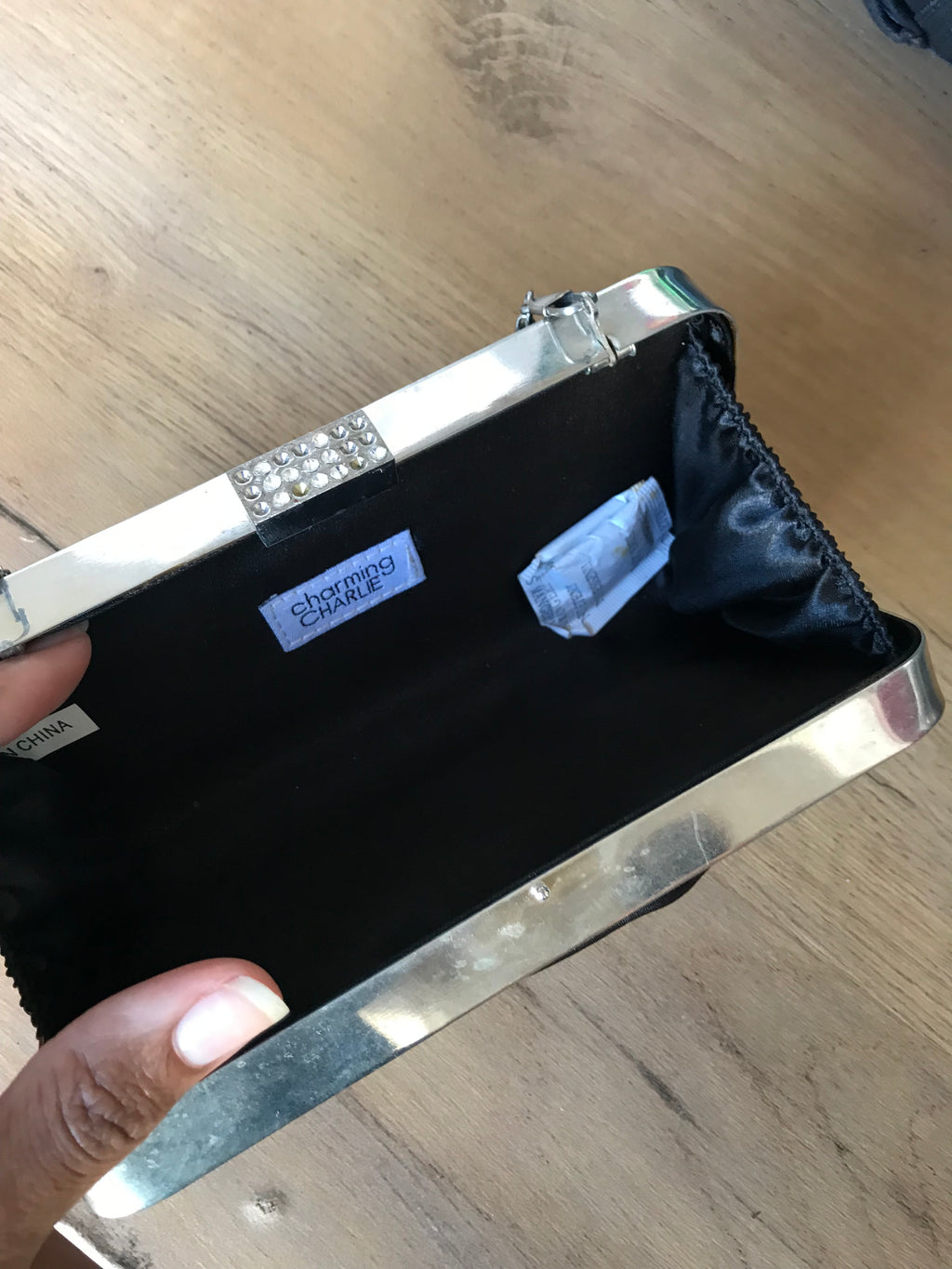 black vintage bow mini purse