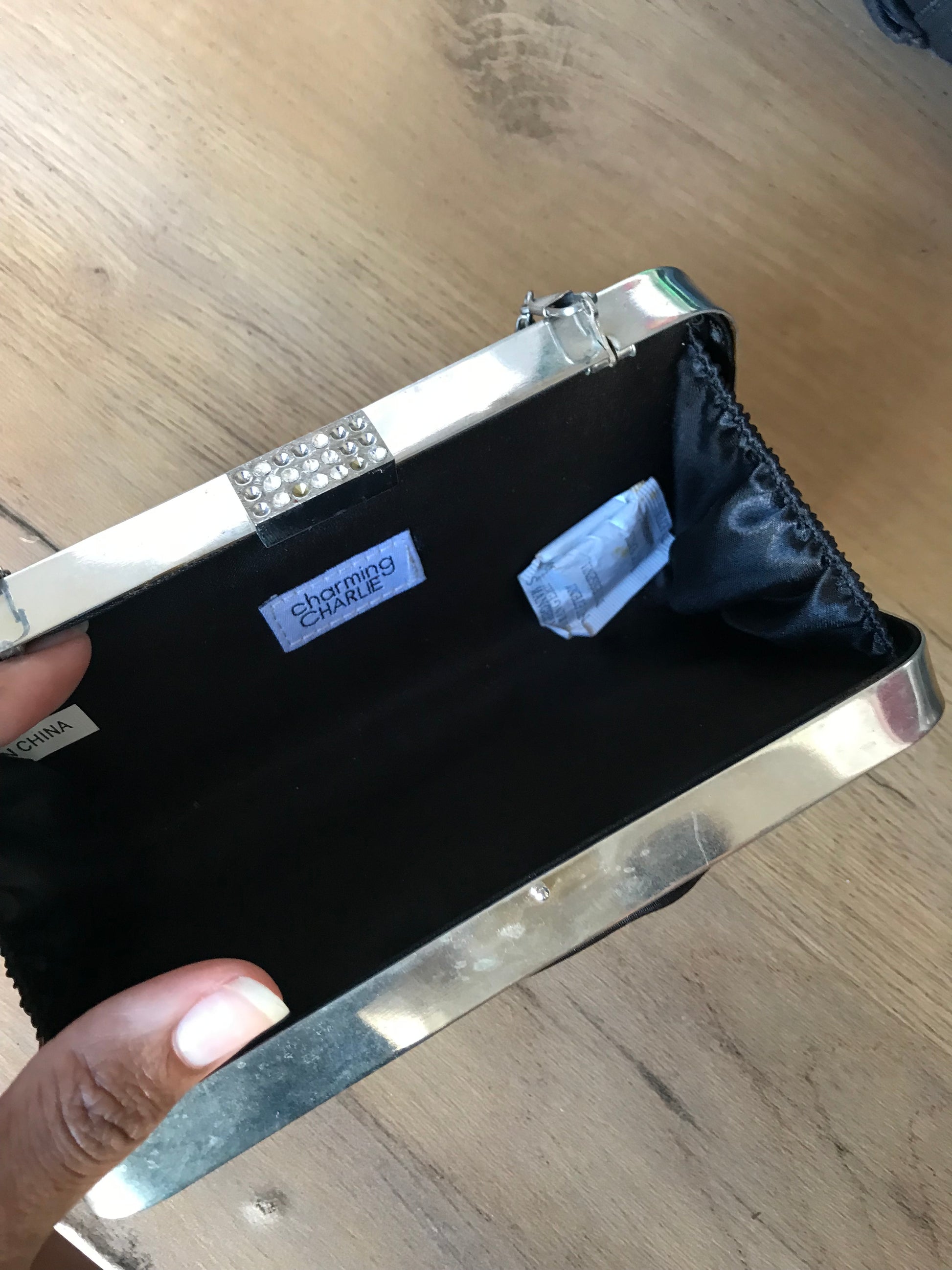 black vintage bow mini purse