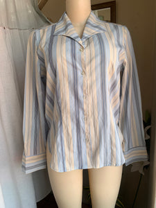 Professional pin striped shirt blue+yellow+black … M size 8