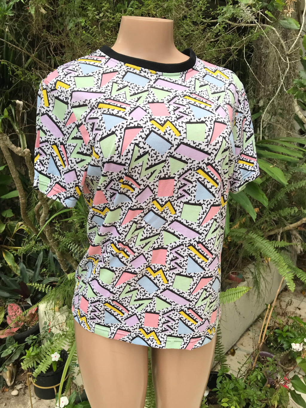 authentic 80s/90s vintage unisex print cotton tee ... mens med / female large ^^^