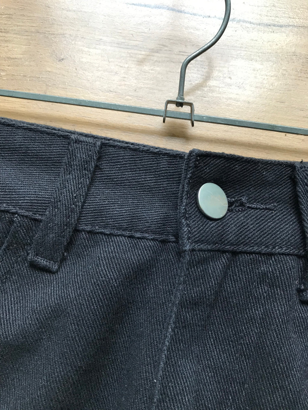 Black high waist cutoff shorts . XS/ w26