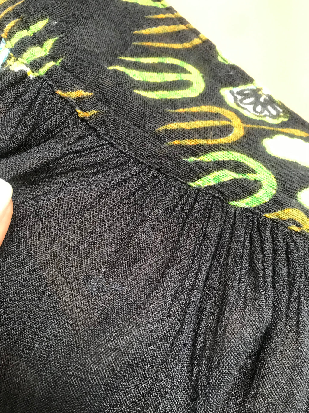 black free flowing african print dress with pockets . one size