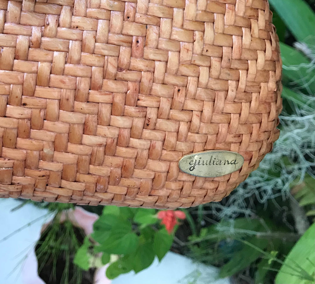 Vintage woven crossbody bag gold chain ^^^