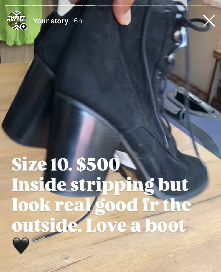 Size 10 black lace up boots