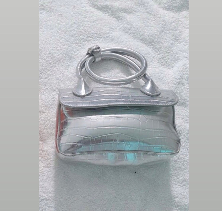 New silver crossbody mini bag