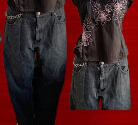 Black baggy jeans oversized