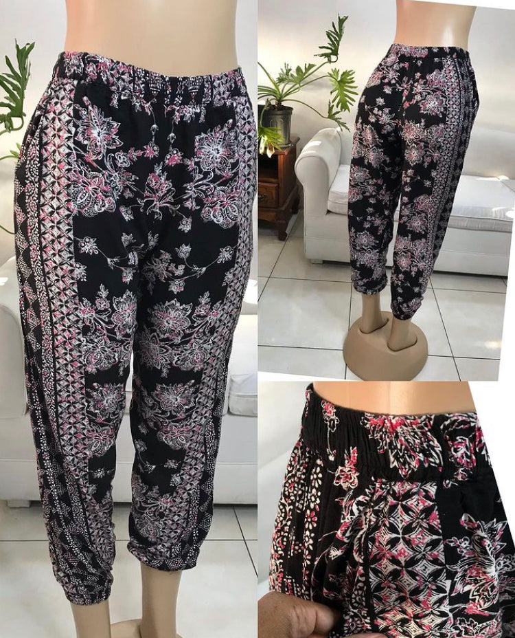 Black Boho Pants - S