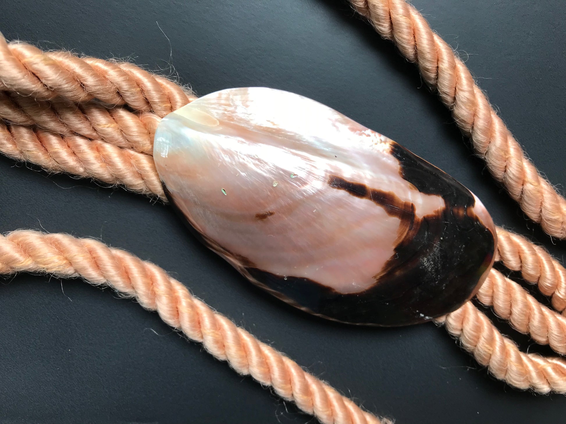 80s Rich Aunty Large Shell Rope Waist Belt