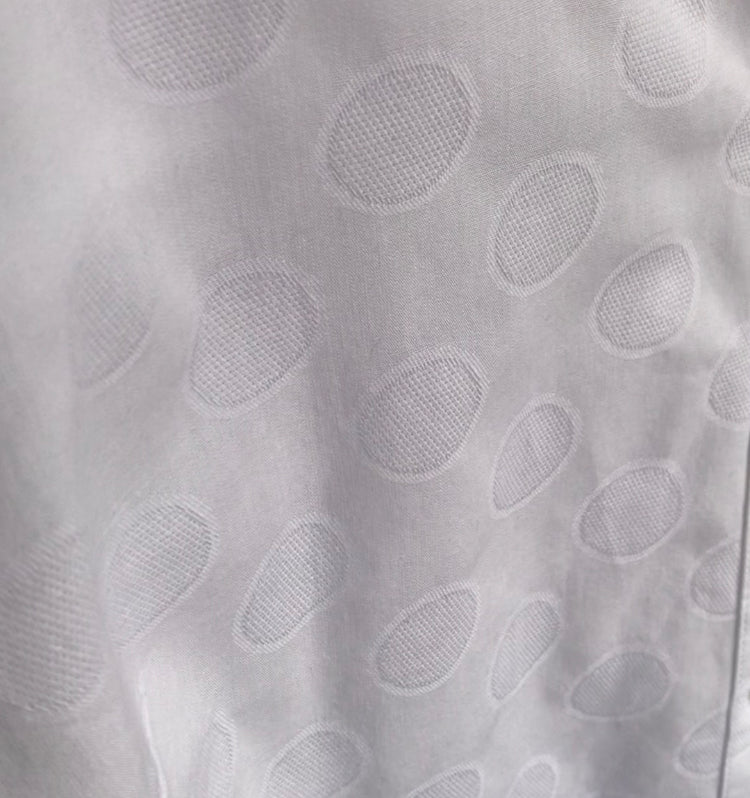 Organic circles button shirt tie sleeves... L