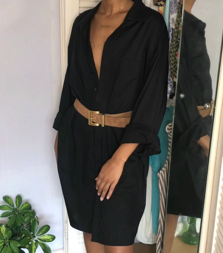 Amy Adams black men's shirt oversized