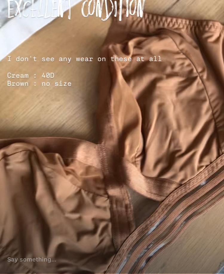 Brown plus size bra