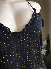 Load image into Gallery viewer, Black spaghetti fine polka professional sleeveless blouse ... Mlll
