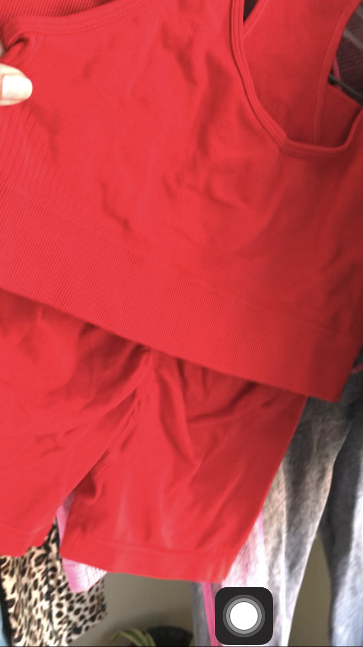 Red shorts exercise set one size
