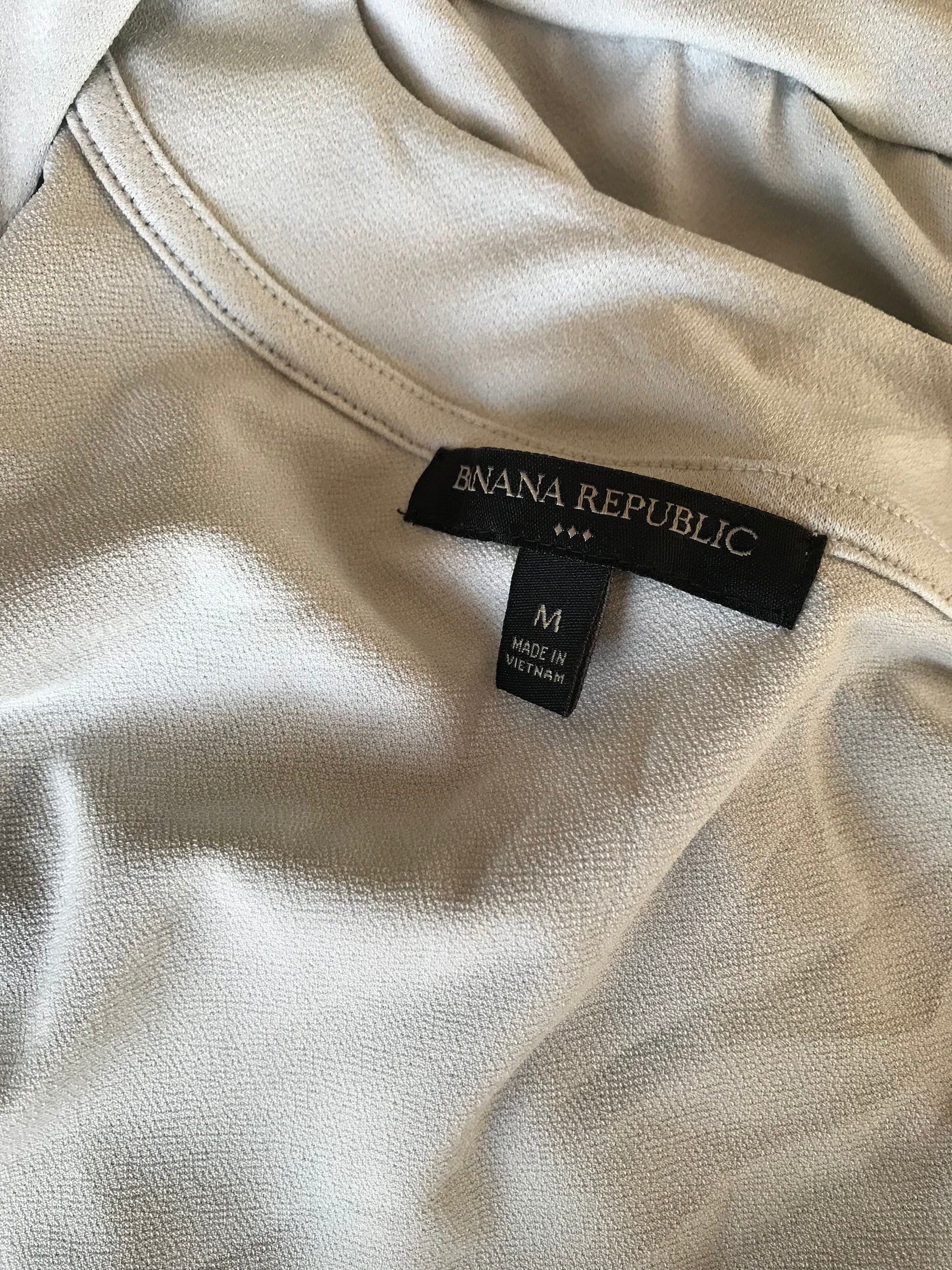 Banana Republic Pale Blue Professional blouse wrap style... M