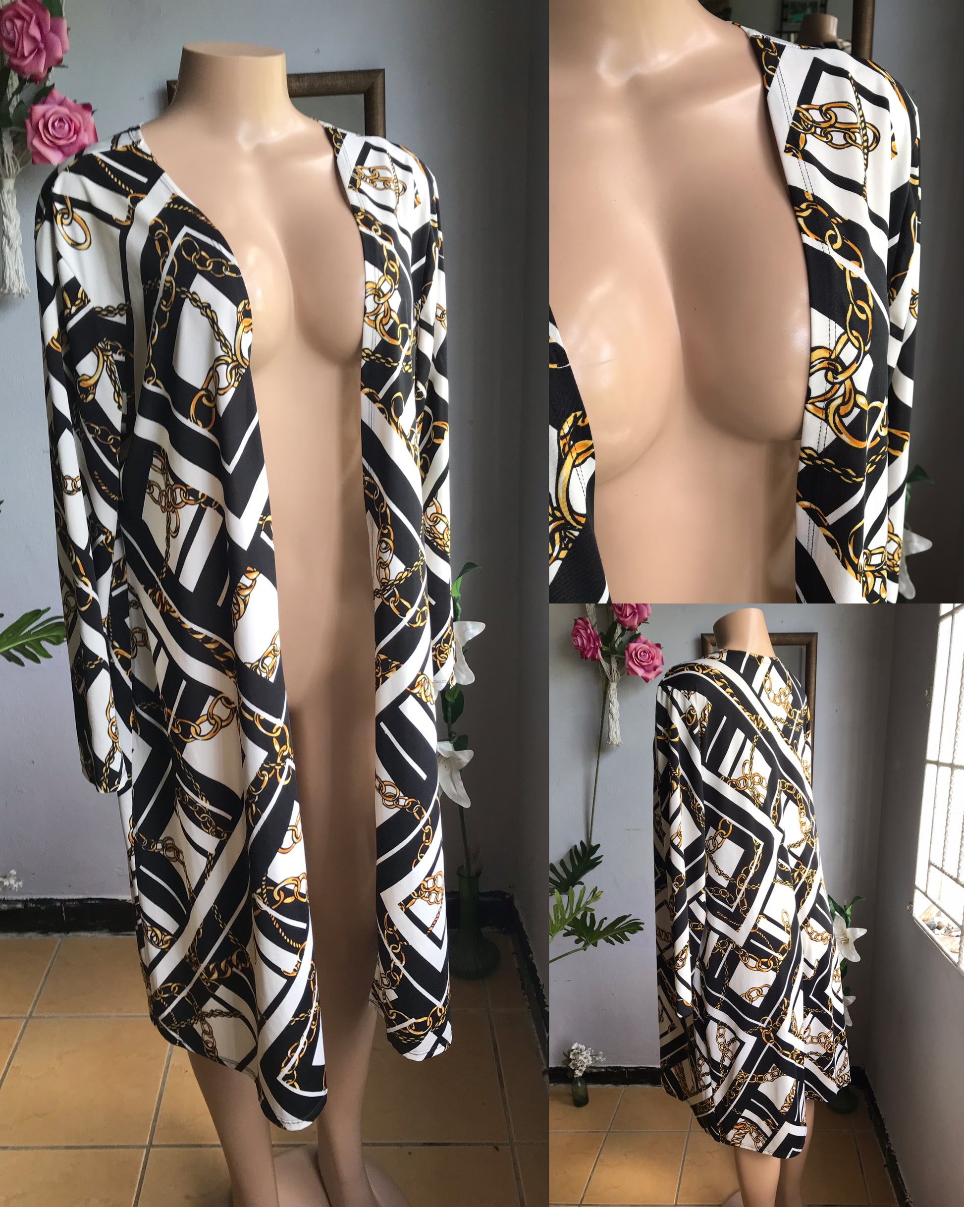 ornate print mid length cover up ... XL/ plus >>>
