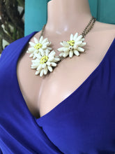 Load image into Gallery viewer, Statement necklace set with earrings *** large flowers
