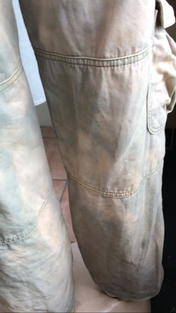 Hand bleached cargo pants :::