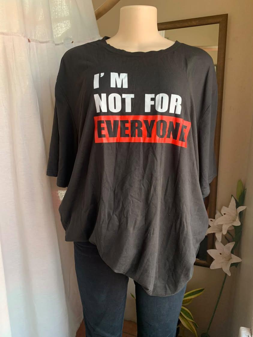 Black 'I'm Not For Everyone' Graphic Tee ... (xl): 2X ;;;