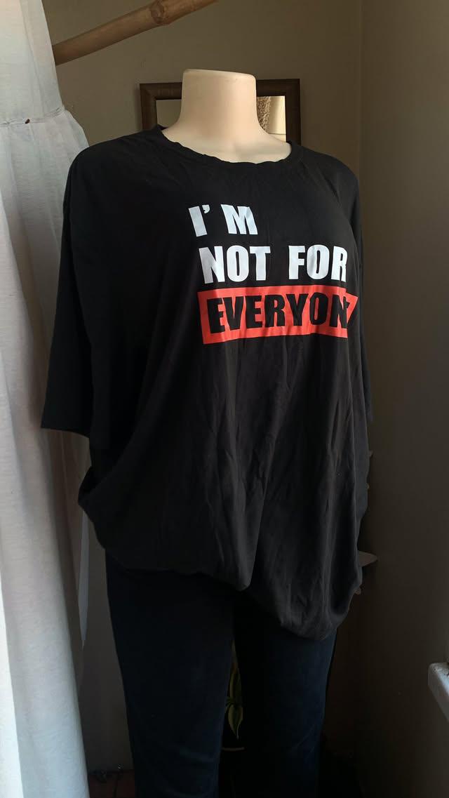 Black 'I'm Not For Everyone' Graphic Tee ... (xl): 2X ;;;