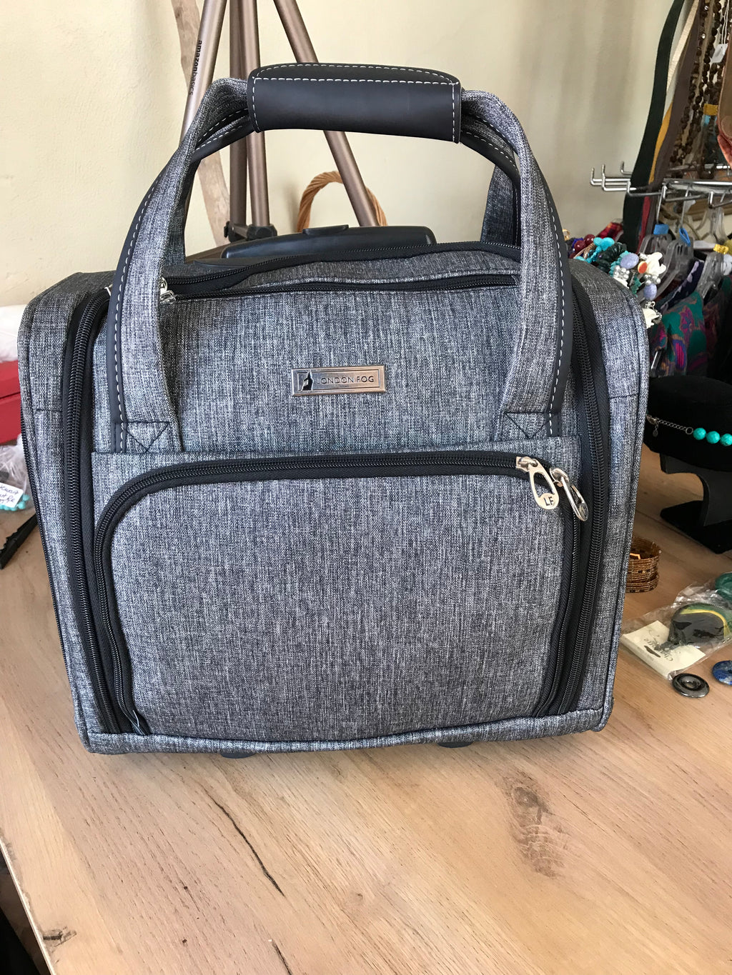 London fog grey overnight travel bag 15"