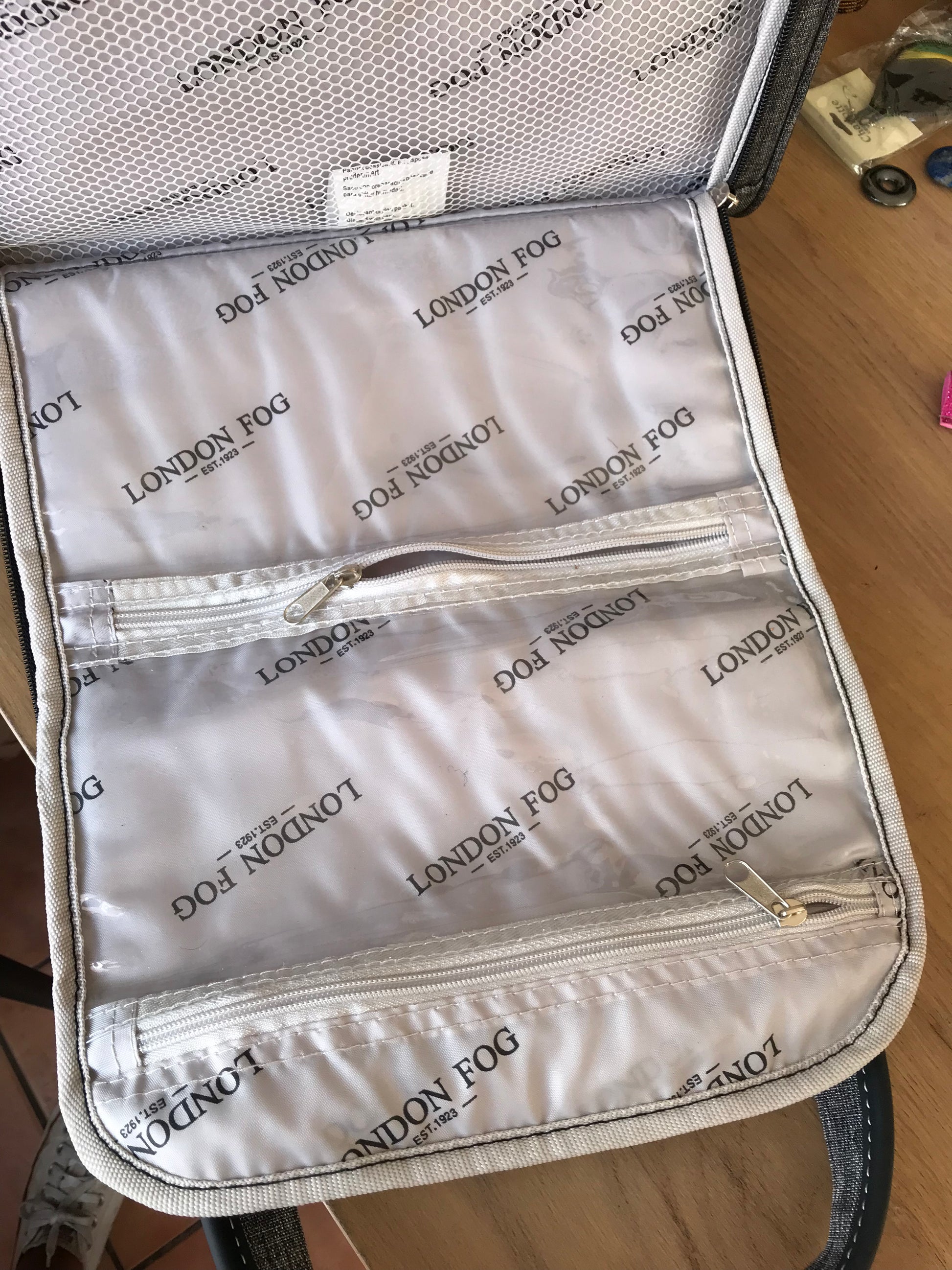 London fog grey overnight travel bag 15"