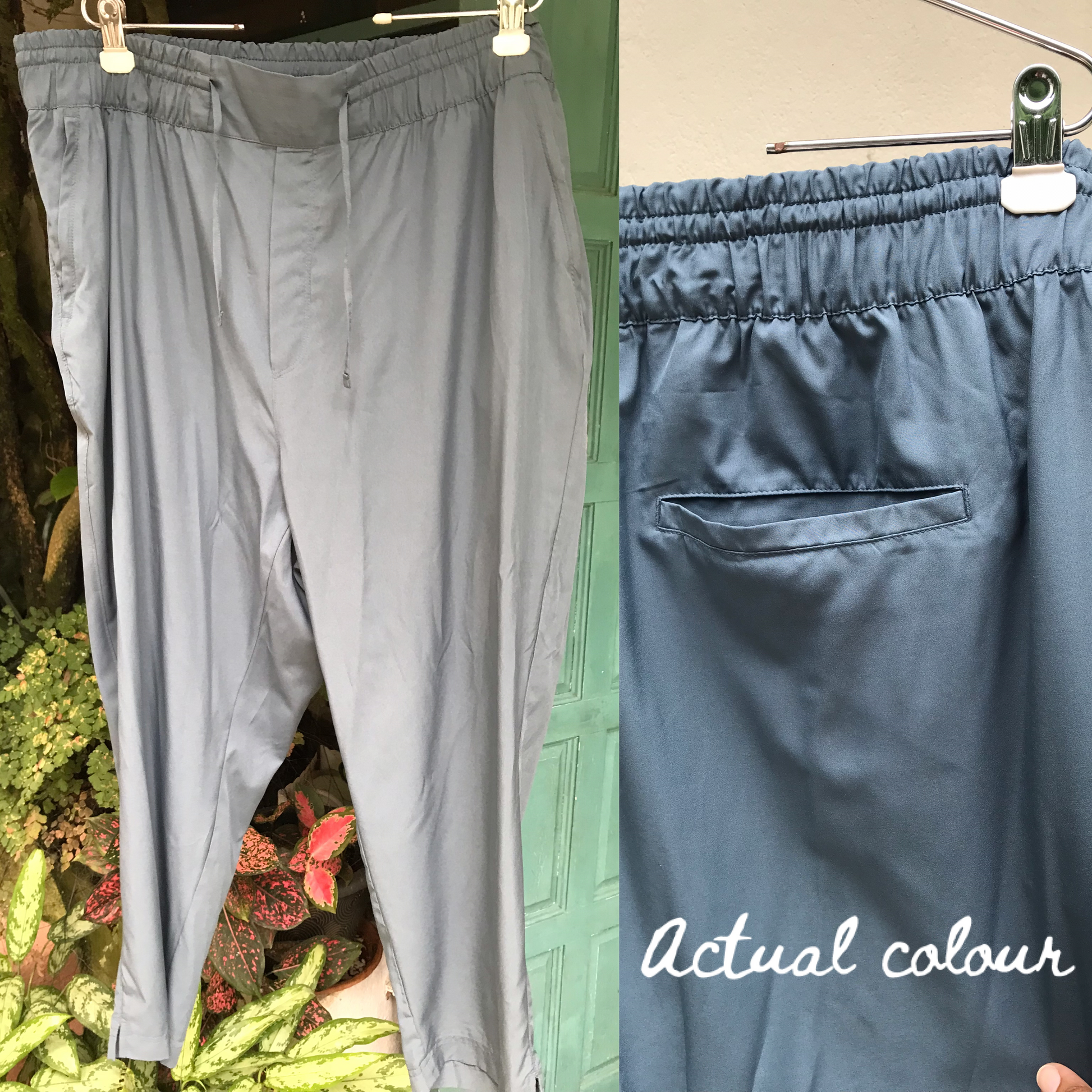 grey zip pocket jogger /xl: 3x